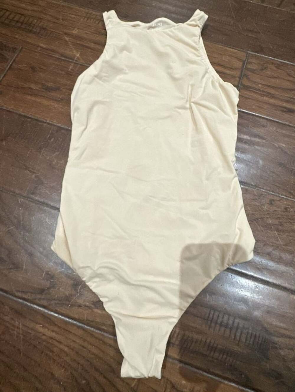SKIMS High Neck Bodysuit Size S Nude Thong Sleeveless